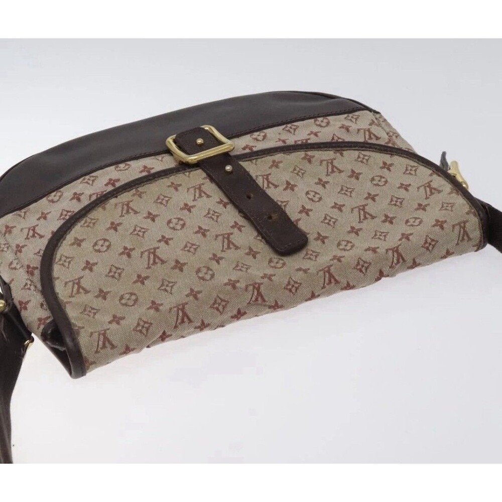 LOUIS VUITTON Monogram Mini Belanger Shoulder Bag Red LV Canvas M92171 Fair/Poor - Picture 6 of 16